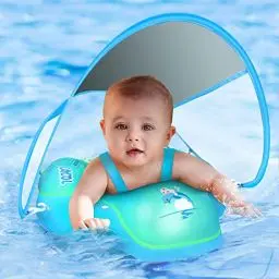 Produktbild: LAYCOL Schwimmring Baby mit Abnehmbarem Sonnendach, Baby Float Aufblasbare Schwimmreifen Baby für Baby ab 3-36 Monate(Grün, L)