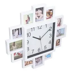 Produktbild: Lazmin112 Home Wohnzimmer Dekoration Foto Wanduhr, DIY Multi Foto Personalisierte Uhr Bilderrahmen DIY 3D Wanduhr für Wohnkultur für Wohnkultur