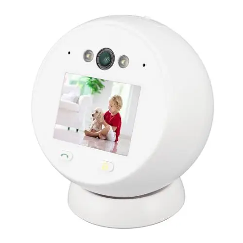Produktbild: Lazmin112 Video-Haustier-Hundekamera, Kabellose Zwei-Wege-Überwachungskamera mit 2,8-Zoll-HD-Bildschirm, APP, Integriertem Mikrofon, 120-Grad-Drehung, Videokamera für Haustiere, Katzen,
