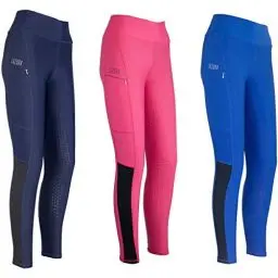 Produktbild: Lazura Damen Reitleggings Silikon Vollbesatz Adventure pink 40/42