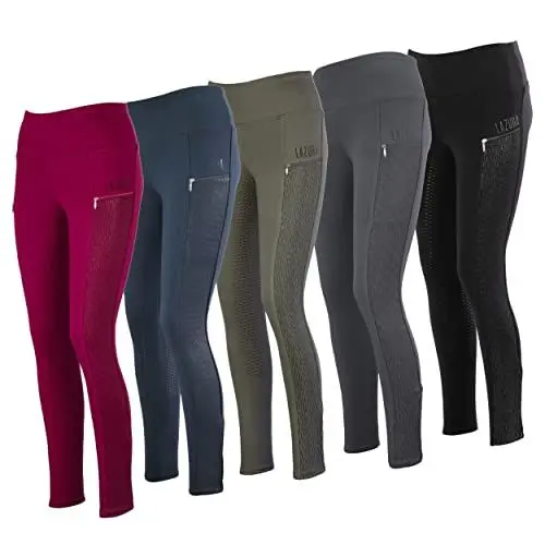 Produktbild: Lazura - Damen Reitleggings Silikon Vollbesatz Diana Nachtblau 46