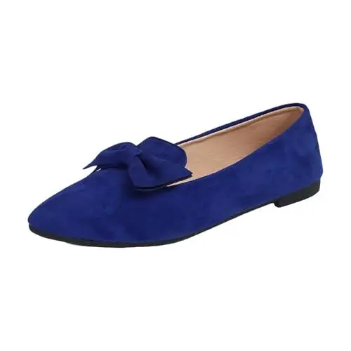Produktbild: Lazzboy Flache Schuhe Damen Freizeitschuhe Ballerina Leichte Weite K Barfußschuhe Pretty Tanzschuhe Breite Elegant Sommerschuhe Bequem Mittelalter Ballerinas Atmungsaktive Barfuß (Blau,38)