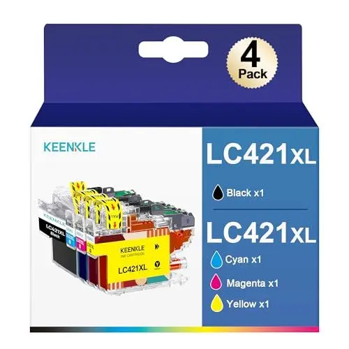 Produktbild: KEENKLE LC421XL LC-421XLVAL Tintenpatronen Kompatibel für Brother LC421XL 421XL für Brother DCP-J1050DW MFC-J1010DW DCP-J1140DW Patronen