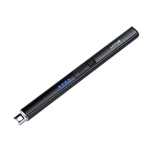 Produktbild: LcFun Lichtbogen Feuerzeug Elektrisch, Stabfeuerzeug USB Aufladbar Feuerzeug, Winddichtes Elektro Feuerzeuge, Plasma Feuerzeuge für Kerzen Anzünden, Feuerwerk