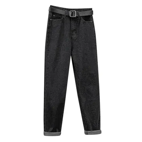 Produktbild: LCpddajlspig Gefütterte Jeans, Warm Dicke Thermal High Waist mit Fleece Slim Fit Thermohose Winter Wide Leg Lang Jeanshose Winterjeans Stretch Thermojeans Gefütterte Hose Streetwear