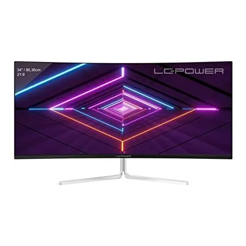 Produktbild: LC-Power LC-M34-UWQHD-100-C-V3 Computerbildschirm 86,4 cm (34 Zoll) 3440 x 1440 Pixel UltraWide Quad HD LCD Weiß