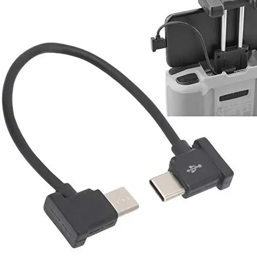 Produktbild: Ldafava Drohnen-Adapterkabel, 15 cm/5,9 Zoll Fernbedienungs-Datenkabel Typ C auf Typ C für D JI Ma vic Air 2/Mini 2 Drohnen-Fernbedienung