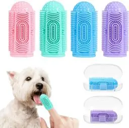 Produktbild: LDIIDII HundezahnbüRste Hunde ZahnbüRste FingerzahnbüRste Hund Hund ZahnbüRste Katzen ZahnbüRste HundezahnbüRste Fingerling ZahnbüRste für Hunde HundezahnbüRste für Hunde Cat Dog Toothbrush