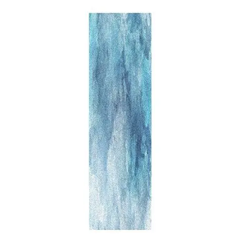 Produktbild: LDIYEU Aquarell Blau Malerei Skateboard Griptape rutschfest Selbstklebend Longboard Griptapes Aufkleber Griffband 33