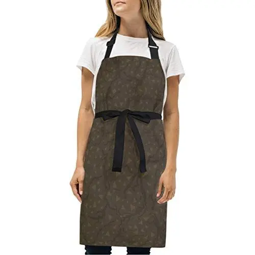 Produktbild: LDIYEU Kunst Drak Erde Schürze Küchenschürze Kochschürze mit 2 Taschen Verstellbarer Umhängeband Schürzen Latzschürze für Frauen Männer Chef Kellnerin