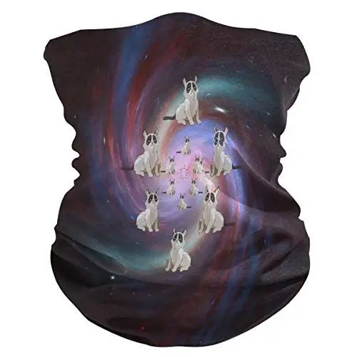 Produktbild: LDIYEU Kunst Katzen Whirlpool Bandanas Gesichtsmaske 3D Kopfbedeckung Gesichtsschal UV-Schutz Kopftuch für Jungen Mädchen Outdoor Männer Frauen(2PACK)