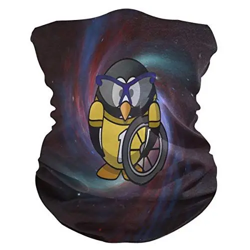 Produktbild: LDIYEU Kunst Whirlpool Pinguin Bandanas Gesichtsmaske 3D Kopfbedeckung Gesichtsschal UV-Schutz Kopftuch für Jungen Mädchen Outdoor Männer Frauen(2PACK)