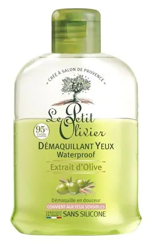 Produktbild: LE PETIT OLIVIER - Augen-Make-up-Entferner, wasserfest, Olivenextrakt – entfernt sanft Make-up – geeignet für empfindliche Augen – 98% natürlichen Ursprungs – ohne Silikon