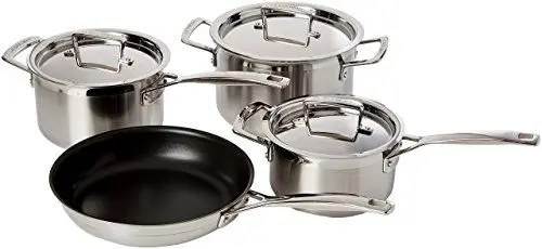 Produktbild: Le Creuset 4-teiliges Kochgeschirrset aus 3-ply Edelstahl, 96209100001000