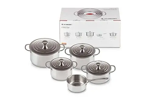 Produktbild: Le Creuset 5-teiliges Topfset aus 3-ply PLUS Edelstahl, 96605300000000, Silber