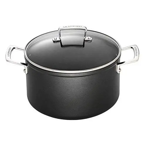 Produktbild: Le Creuset Aluminium-Antihaft Fleischtopf mit Glasdeckel, Ø 28 cm, Für alle Herdarten inkl. Induktion geeignet, Anthrazit/Silber, 51102280010502