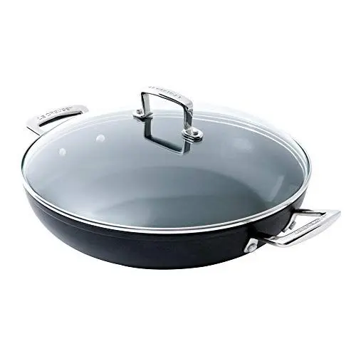 Produktbild: Le Creuset Aluminium-Antihaft Profipfanne mit Deckel, Ø 26 cm, Für alle Herdarten inkl. Induktion geeignet, Anthrazit/Silber, 51107260010502