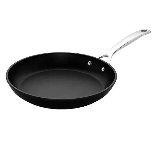 Produktbild: Le Creuset Aluminium-Antihaft flache Pfanne, Ø 24 cm, Für alle Herdarten inkl. Induktion geeignet, Anthrazit/Silber, 51112240010002