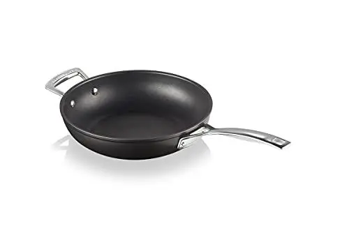 Produktbild: Le Creuset Aluminium-Antihaft hohe Pfanne mit Gegengriff, Ø 26 cm, Für alle Herdarten inkl. Induktion geeignet, Anthrazit/Silber, 51101260010202