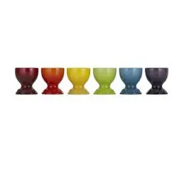 Produktbild: Le Creuset Eierbecher-Set, 6-teilig, Je 5,8 cm, Steinzeug, Regenbogen, 79067008359030
