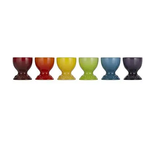 Produktbild: Le Creuset Eierbecher-Set, 6-teilig, Je 5,8 cm, Steinzeug, Regenbogen, 79067008359030