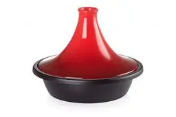 Produktbild: Le Creuset Gusseisen-Tagine, Rund, Ø 31 cm, Für alle Herdarten, Induktion und Backofen geeignet, Kirschrot, 25138310600422