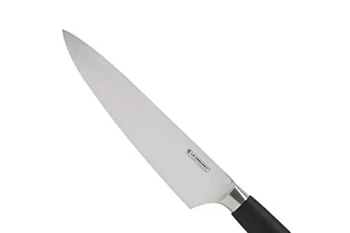 Produktbild: Le Creuset Kochmesser, 20 cm 18/8 Edelstahlklinge mit glattem Schliff, Kunststoffgriff, Rostfrei, Schwarz/Silber, 98000320000300