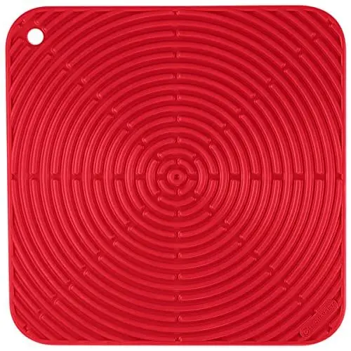 Produktbild: Le Creuset Quadratischer Topflappen aus Silikon, Ø 29 cm, Kirschrot, 93005629060000