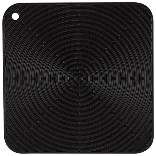 Produktbild: Le Creuset Quadratischer Topflappen aus Silikon, Ø 29 cm, Schwarz glänzend, 93005629140000