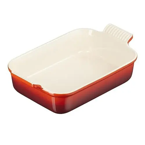 Produktbild: Le Creuset Rechteckige Auflaufform Tradition aus Steinzeug, 26 cm, 2.4 Liter, Kirschrot, 71102260600001