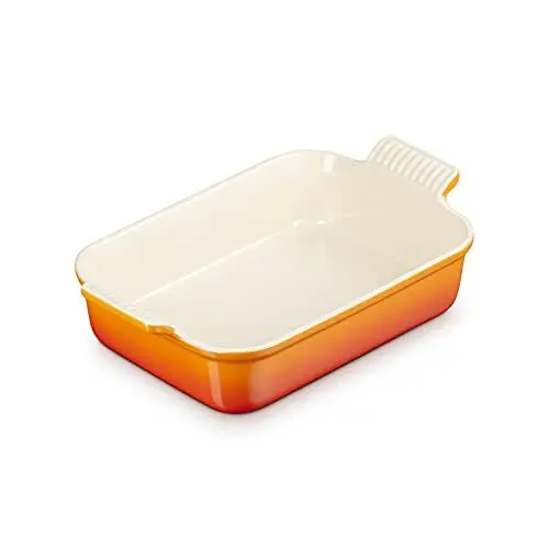 Produktbild: Le Creuset Rechteckige Auflaufform Tradition aus Steinzeug, 26 cm, 2.4 Liter, Ofenrot, 71102260900001