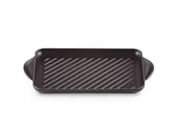 Produktbild: Le Creuset Rechteckige Grillplatte aus Gusseisen, Für alle Herdarten inkl. Induktion geeignet, Schwarz, 20202320000460, 33 cm