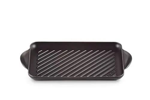 Produktbild: Le Creuset Rechteckige Grillplatte aus Gusseisen, Für alle Herdarten inkl. Induktion geeignet, Schwarz, 20202320000460, 33 cm