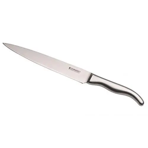 Produktbild: Le Creuset Schinkenmesser, 20 cm 18/8 Damaststahlklinge mit glattem Schliff, Edelstahlgriff, Rostfrei, Silber, 98000420000100