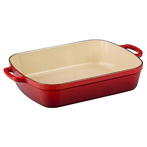 Produktbild: Le Creuset Signature Bratreine aus Gusseisen, für alle Herdarten und Backöfen, 37 cm, 6,6 Liter, Kirschrot, 20184370602422