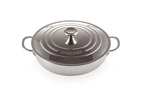 Produktbild: Le Creuset Signature Flacher Bräter mit Deckel, Rostfreier 3-ply Edelstahl, Ø 30 cm, 4.8 L