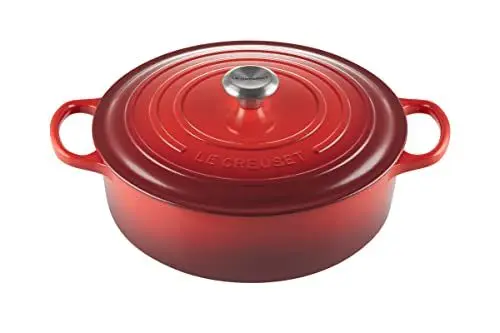 Produktbild: Le Creuset Signature Gourmet-Bräter aus Gusseisen, für alle Herdarten und Backöfen, 30 cm, 6,2 Liter, Kirschrot, 21179300602430