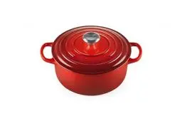 Produktbild: Le Creuset Signature Gusseisen-Bräter mit Deckel, Ø 20 cm, Rund, Für alle Herdarten und Induktion geeignet, Volumen: 2,4 l, 3,092 kg, Kirschrot, 21177200602430