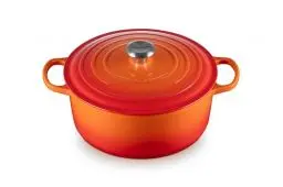 Produktbild: Le Creuset Signature Gusseisen-Bräter mit Deckel, Ø 28 cm, Rund, Für alle Herdarten und Induktion geeignet, Volumen: 6,7 l, 6,125 kg, Ofenrot, 21177280902430
