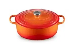 Produktbild: Le Creuset Signature Gusseisen-Bräter mit Deckel, Ø 31 cm, Oval, Für alle Herdarten und Induktion geeignet, Volumen: 6,3 l, 5,705 kg, Ofenrot, 21178310902430