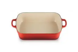 Produktbild: Le Creuset Signature Gusseisen-Bratreine, 33 cm, Rechteckig, Für alle Herdarten und Induktion geeignet, Volumen: 4,9 l, 3,85 kg, Kirschrot, 20184330602422