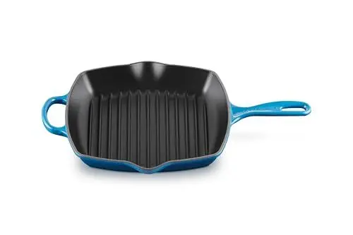 Produktbild: Le Creuset Signature Gusseisen-Grillpfanne, Quadratisch, 26 cm, Für alle Herdarten inkl. Induktion geeignet, 2,86 kg, Marseille