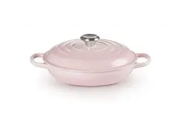 Produktbild: Le Creuset Signature Gusseisen Gourmet-Profitopf, Rund, Ø 26 cm, 2,2 l, Für alle Herdarten inkl. Induktion geeignet, 4,205 kg, Shell Pink, 21180267774430