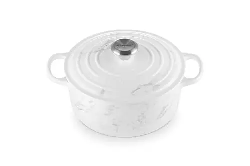 Produktbild: Le Creuset Signature Gusseisenbräter mit Deckel, Ø 24 cm, rund, geeignet für alle Herdarten und Induktion, Volumen: 4,2 l, 4.3 kg, Marble, 21177248691430