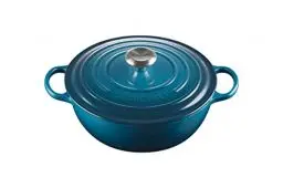 Produktbild: Le Creuset Signature La Marmite aus Gusseisen, Ø 26 cm, Für alle Herdarten und Induktion geeignet, Volumen: 4,1 l, 4,255 kg, Deep Teal, 21114266420430