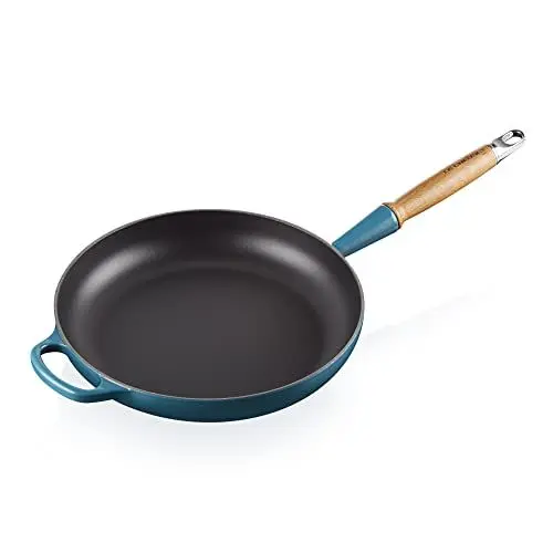 Produktbild: Le Creuset Signature gusseiserne Bratpfanne mit Holzgriff 28 cm Deep Teal, 20258286420422