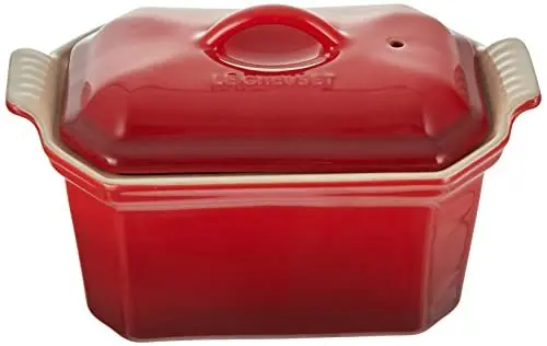 Produktbild: Le Creuset Steinzeug Foie Gras Terrine mit Presse und Thermometer, 0,6 l, Kirsche, 91008406064110