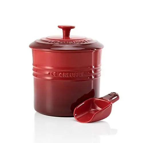 Produktbild: Le Creuset Tierfutterbehälter mit Schaufel, 12,6 x 19 cm, 1.9 l, Spülmaschinengeeignet, Kirschrot, 61402170600099