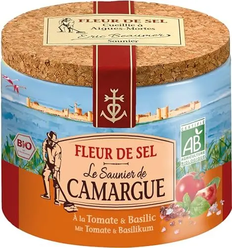 Produktbild: Le Saunier de Camargue Meersalz aus Süd-Frankreich, mit Tomate und Basilikum, 125 g