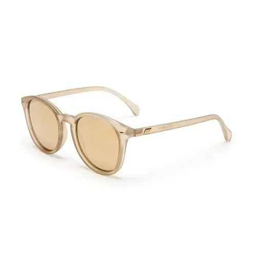 Produktbild: Le Specs BANDWAGON MATTE STONE - Sonnenbrille für Damen und Herren Runde Rahmenform mit hohem UV-Schutz LSP1702090